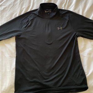 Black Men's Under Armour Heatgear Quarter Zip - XL
